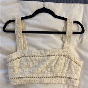Zimmermann Cream Lace Crop Top